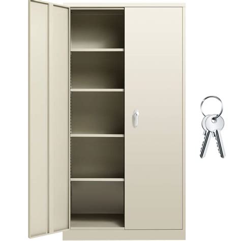 tall steel storage cabinet|lockable metal cabinet with shelves.